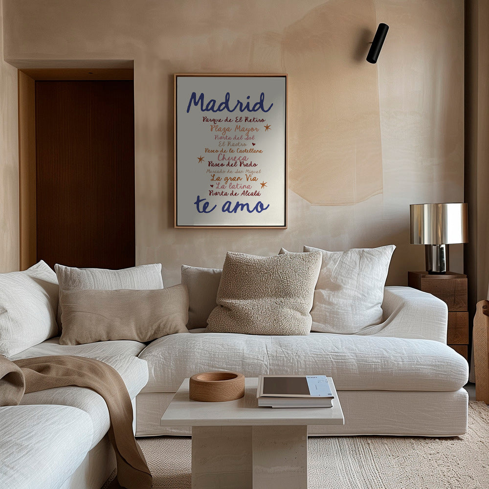 Reiseposter Madrid markante Typografie