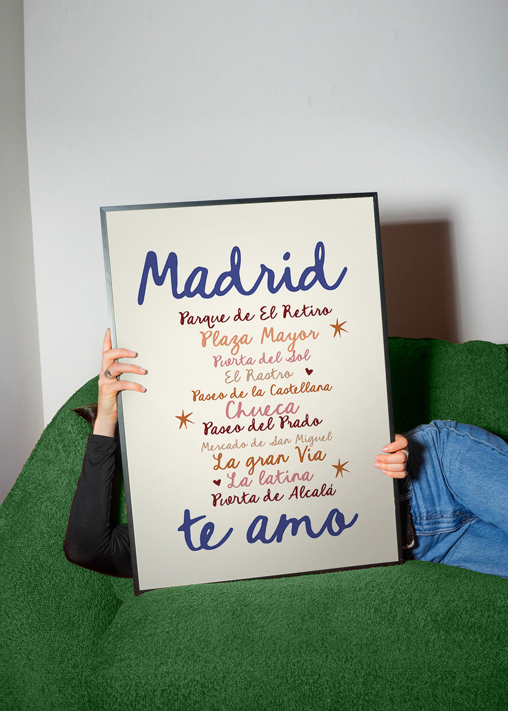 Reiseposter Madrid markante Typografie
