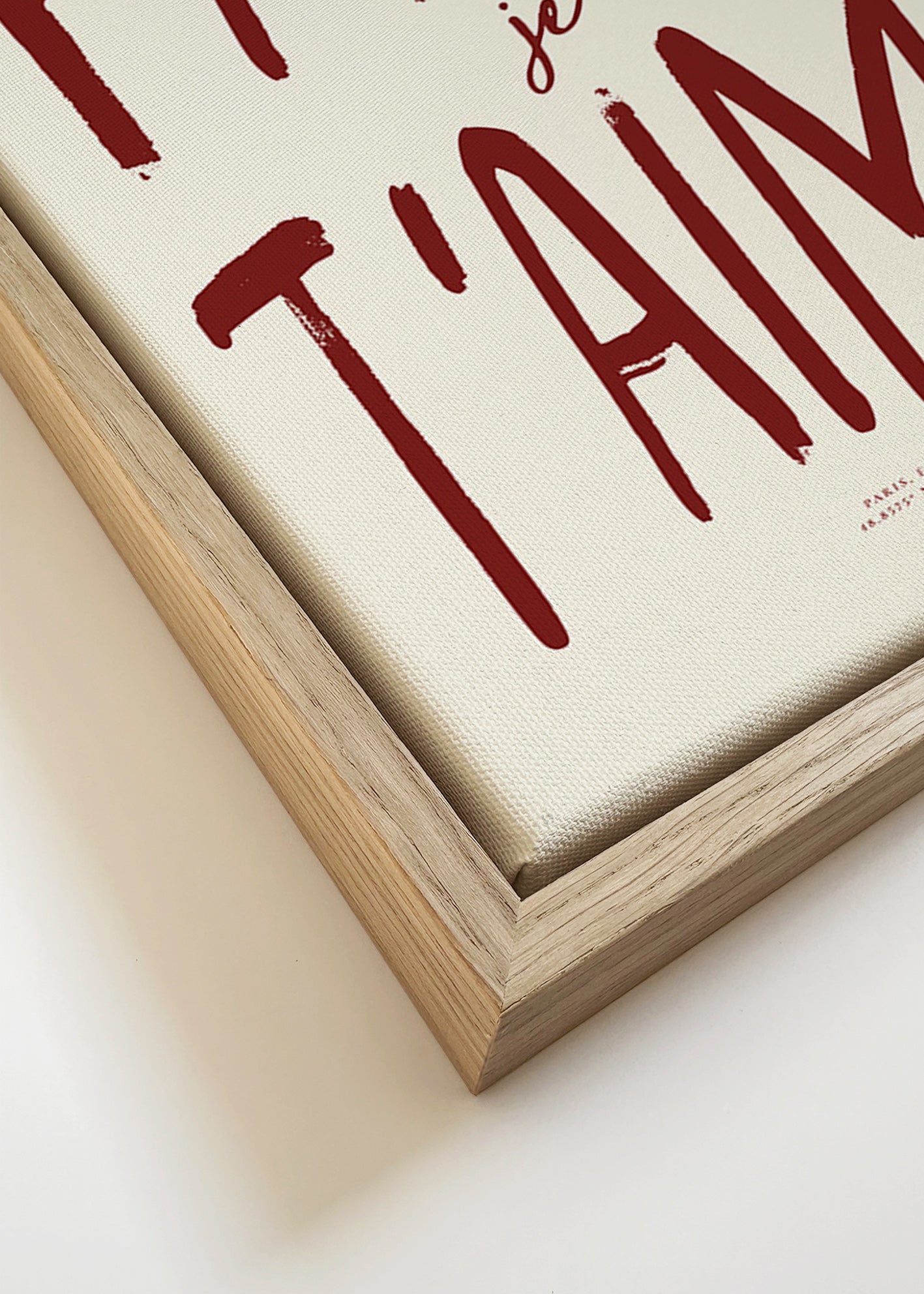 Reiseplakat Typografie Paris je t'aime