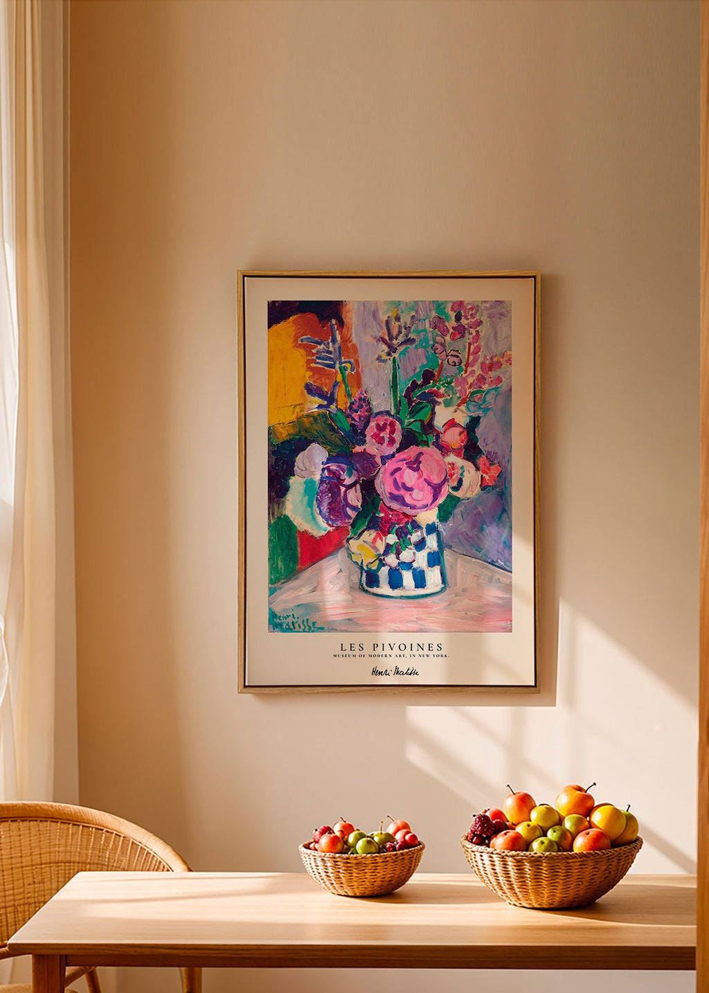 Botanischer Druck bunter Blumenstrauß