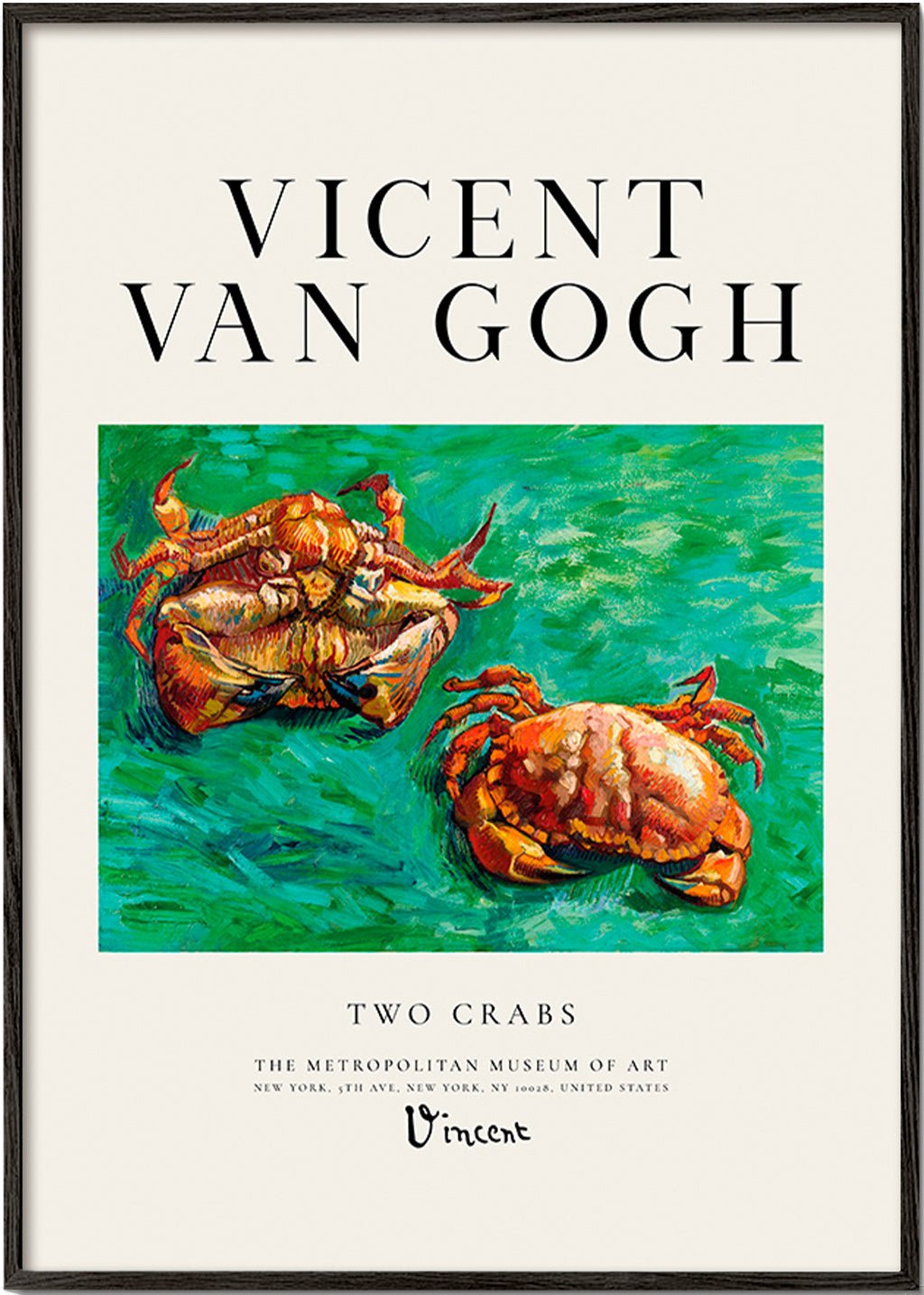 Two Crabs von Van Gogh — Krabben auf grünem Untergrund