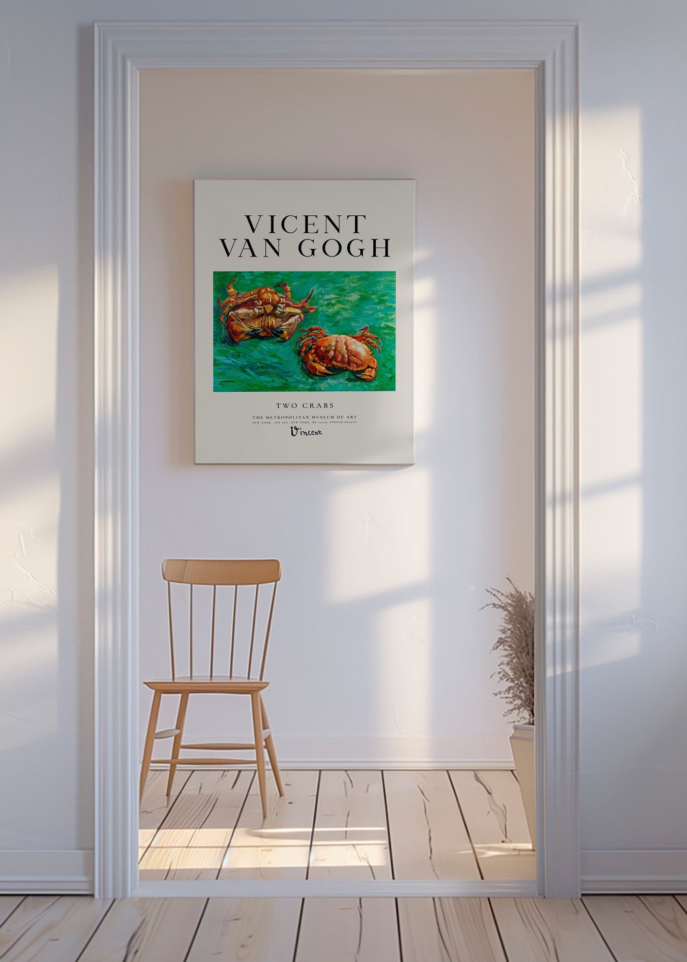 Two Crabs von Van Gogh — Krabben auf grünem Untergrund