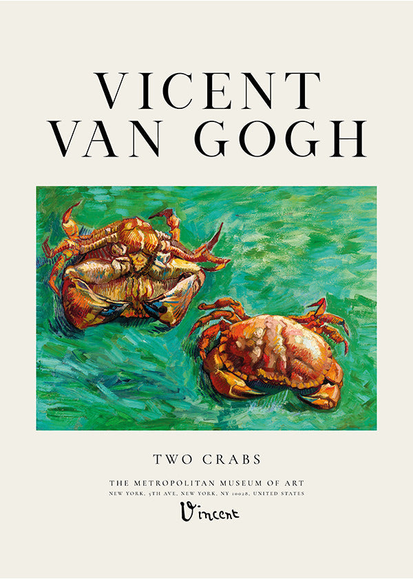Two Crabs von Van Gogh — Krabben auf grünem Untergrund