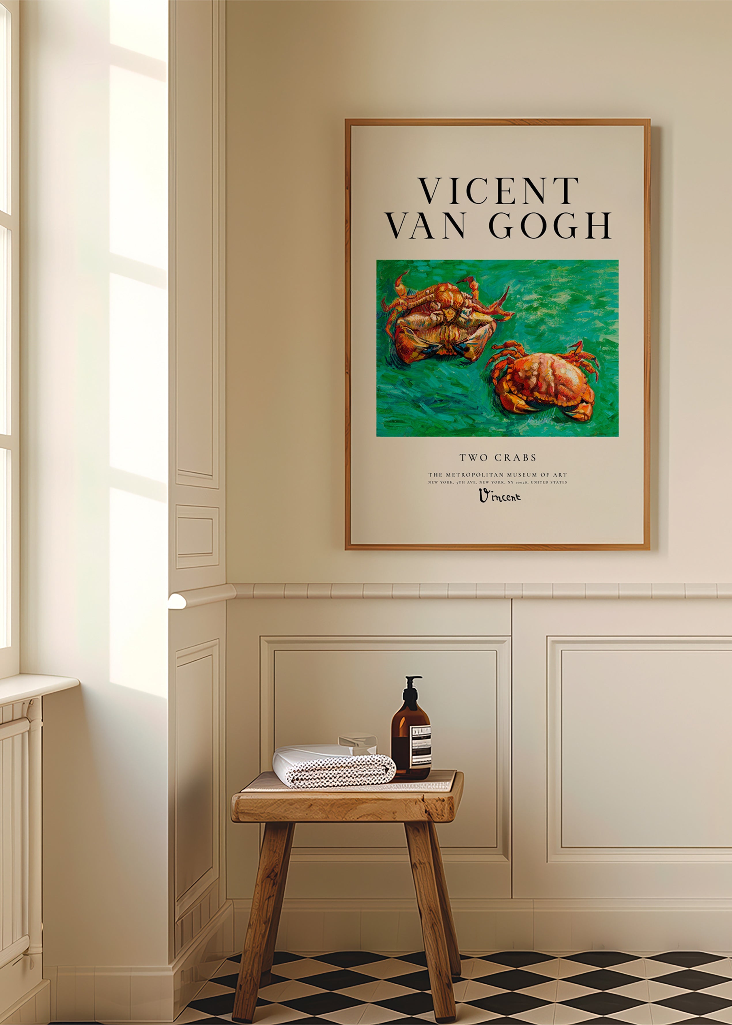 Two Crabs von Van Gogh — Krabben auf grünem Untergrund