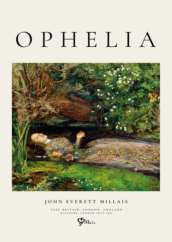 Botanischer Druck Ophelia im Wasser