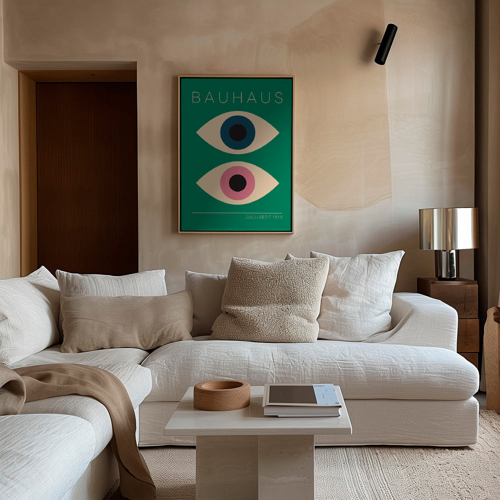 Geometrisches Bild Bauhaus doppelte Augen