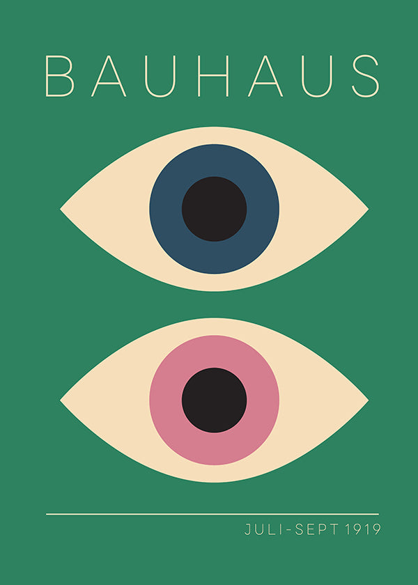 Geometrisches Bild Bauhaus doppelte Augen