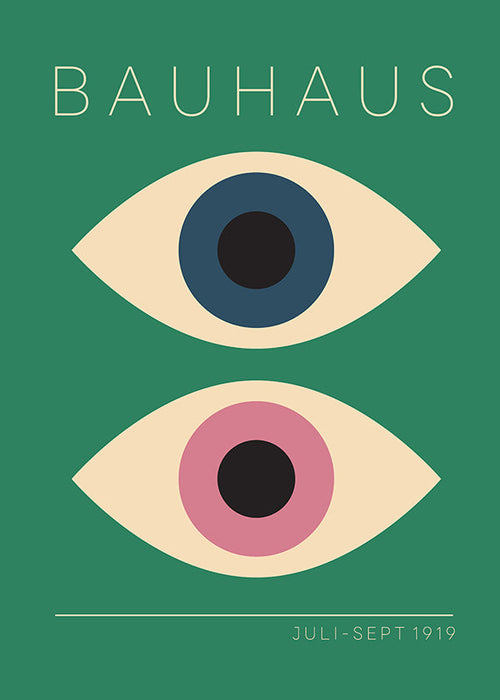Geometrisches Bild Bauhaus doppelte Augen