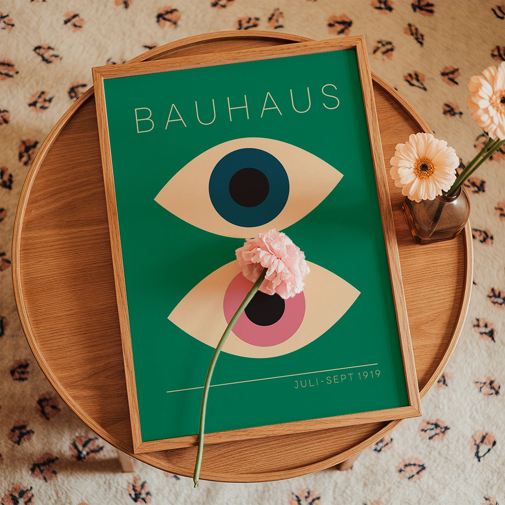Geometrisches Bild Bauhaus doppelte Augen
