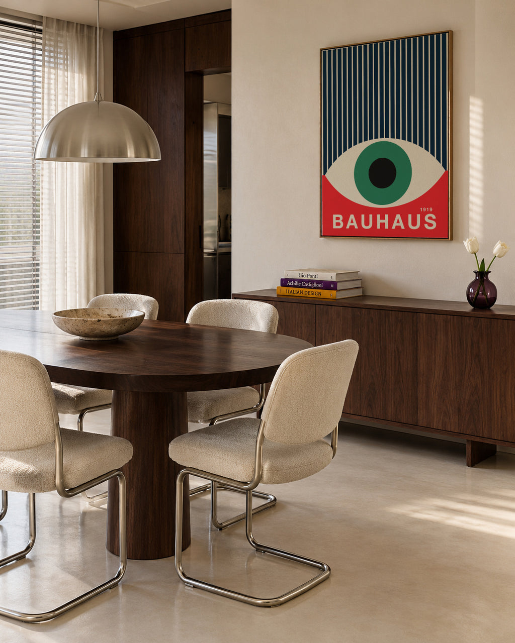 Bauhaur The Green Eye - Framed canvas in an interior