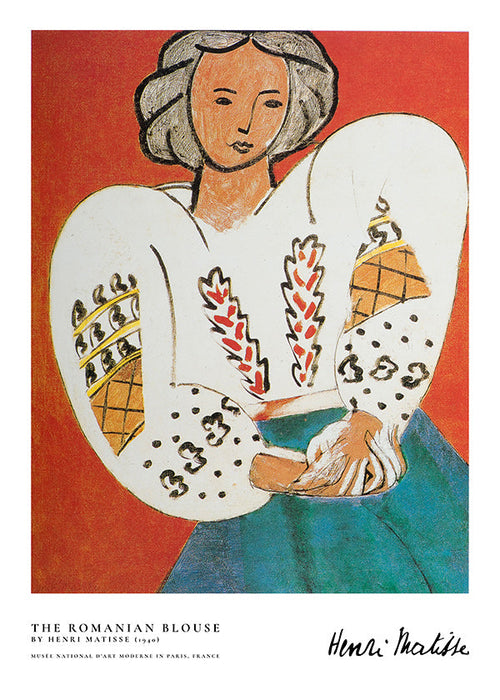 Illustration rumänische Bluse mit markanten Pinselstrichen