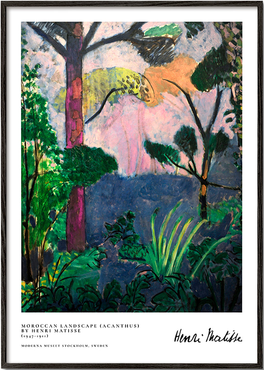 Landschaftsgemälde mit malerischer Vegetation