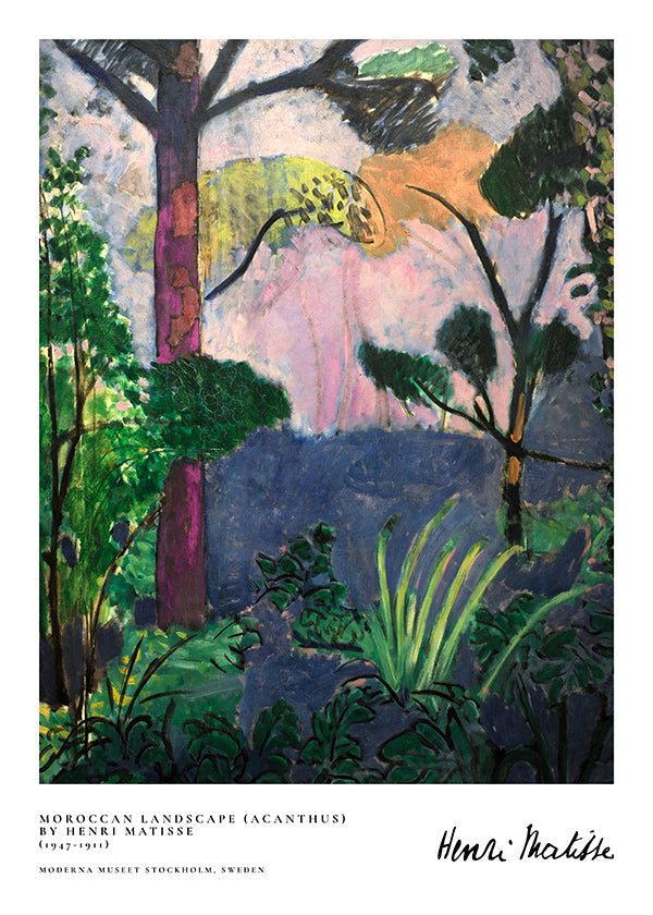 Landschaftsgemälde mit malerischer Vegetation