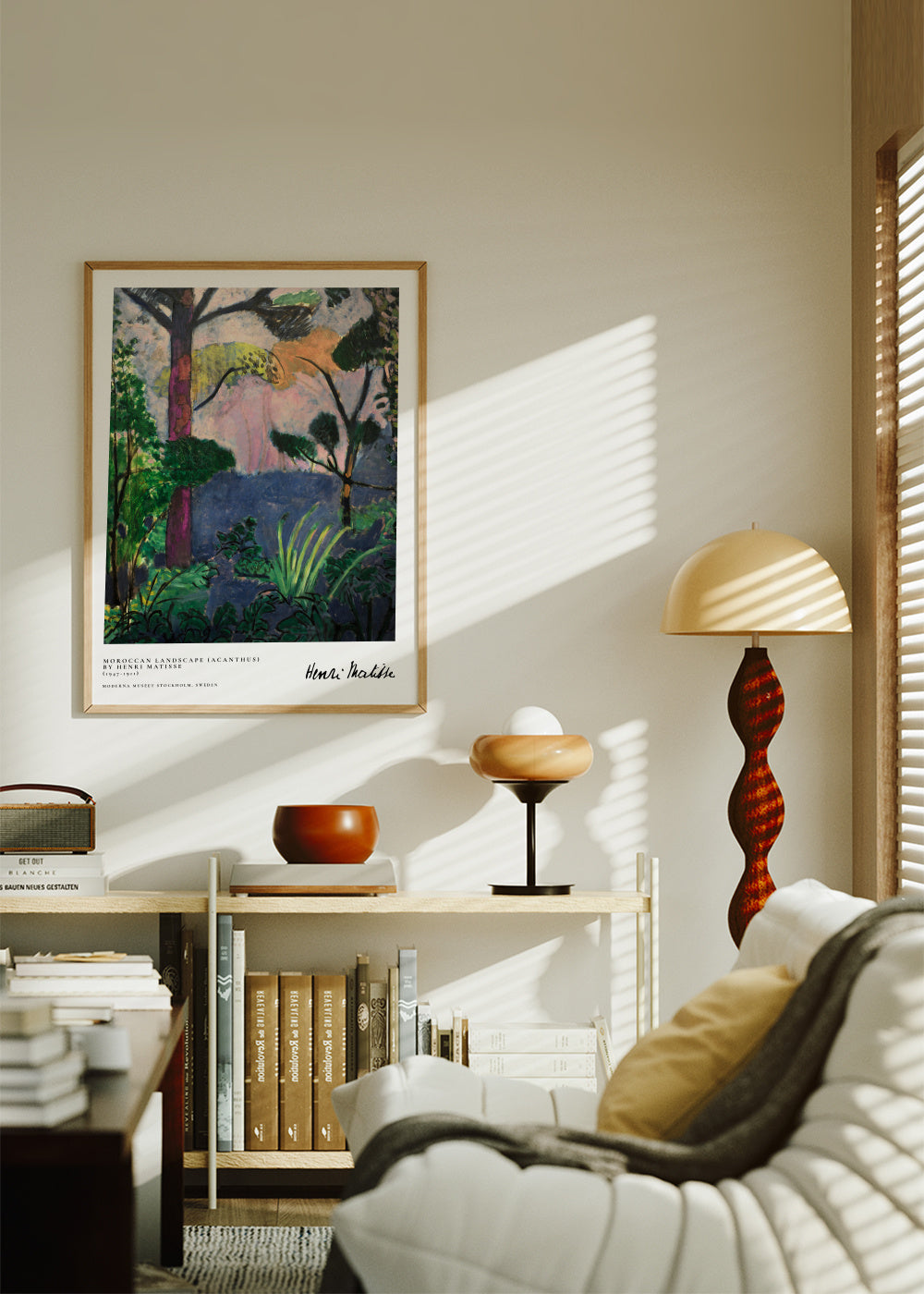 Moroccan Landscape By Henri Matisse - Framed poster in an interior
