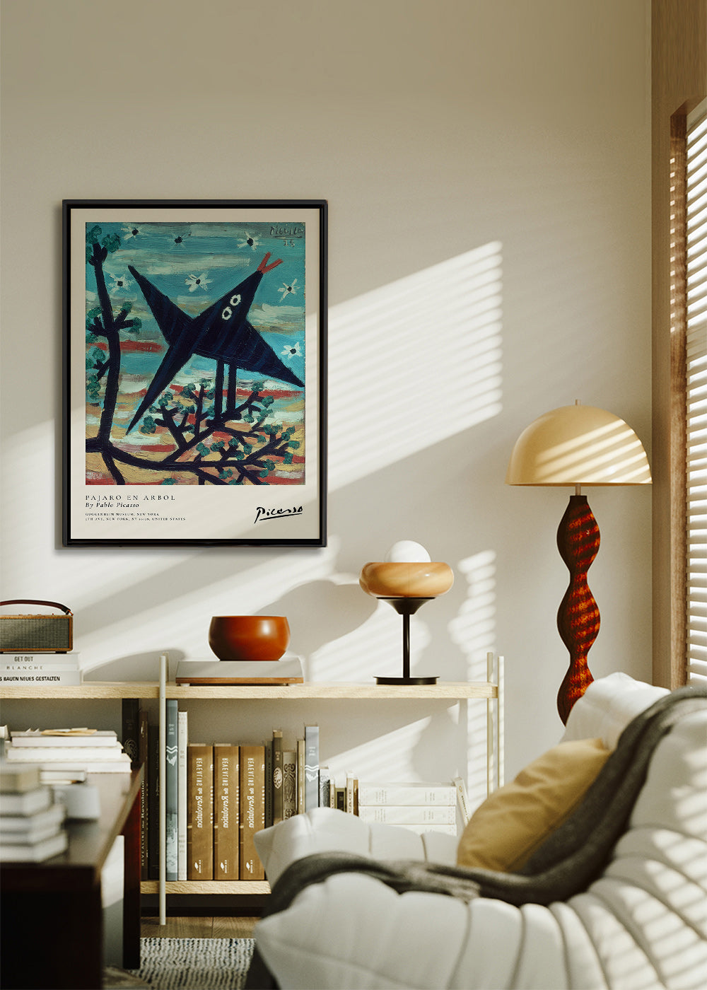 Kunstwerk Vogel im Ast