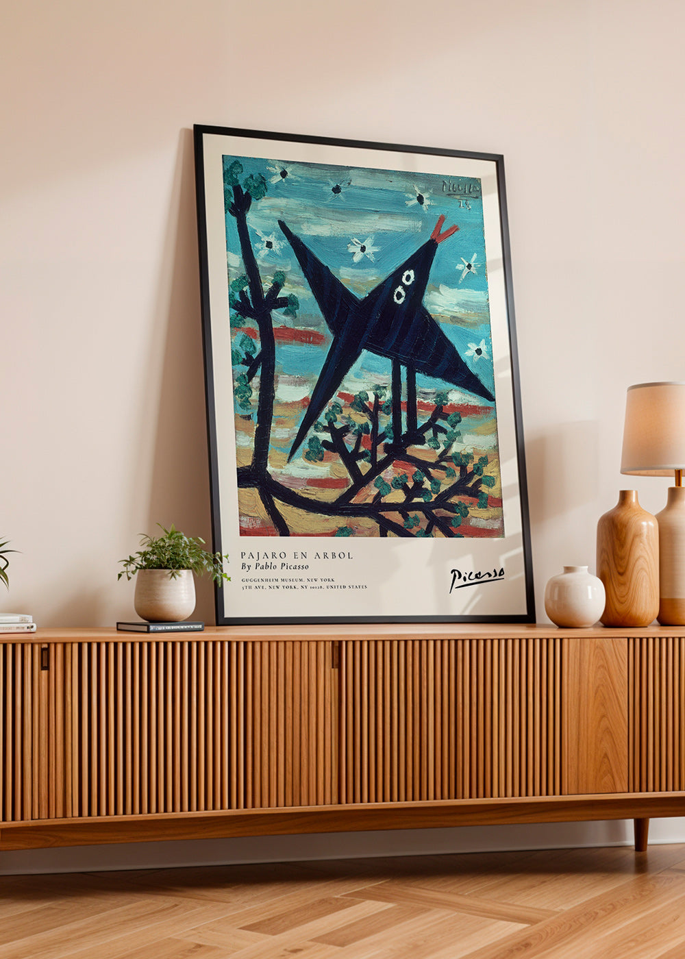Kunstwerk Vogel im Ast
