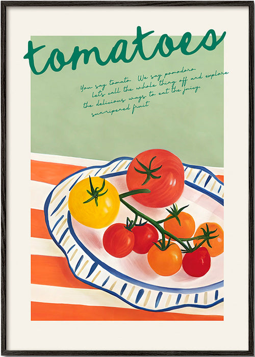 Küchenkunst mit illustrativen Tomaten