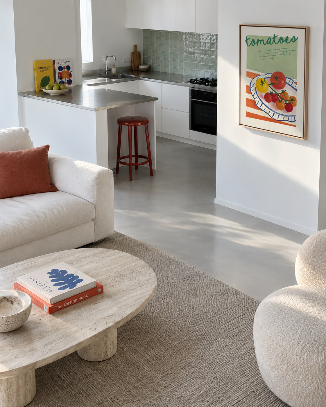 Tomatoes - Framed canvas in an interior