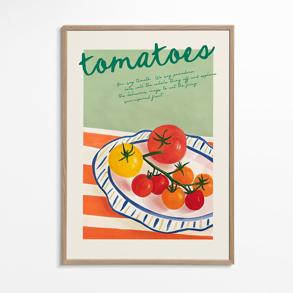 Küchenkunst mit illustrativen Tomaten