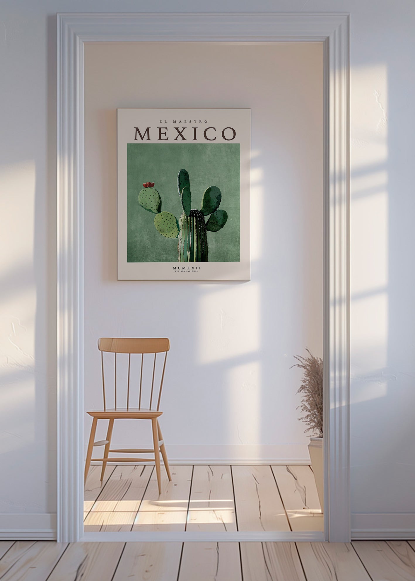 Botanischer Druck Mexiko Kaktus