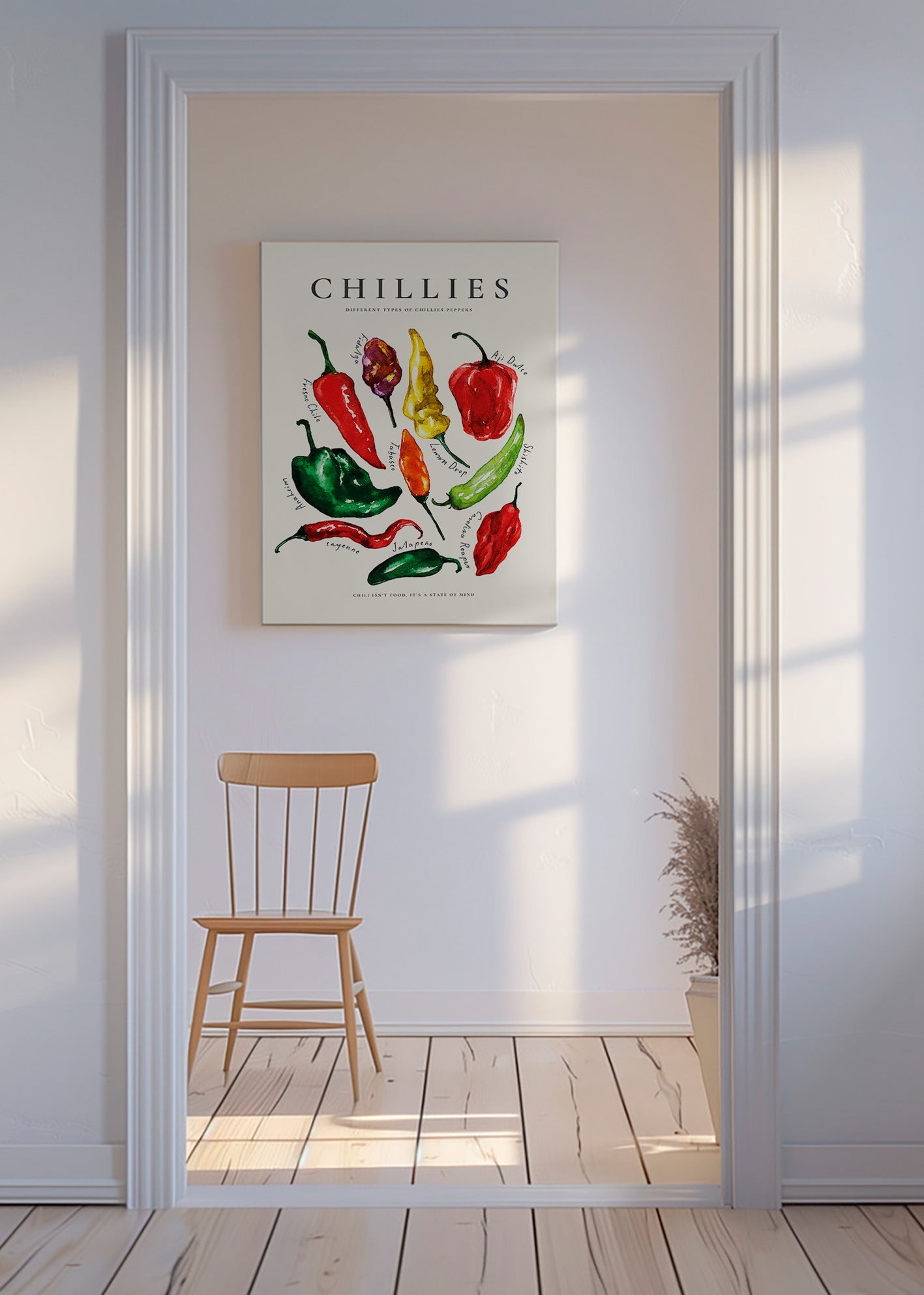 Küchenkunst Chillies Aquarell