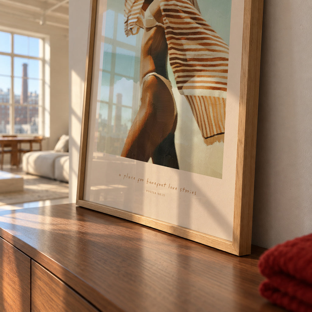 The Beach - Framed poster detail