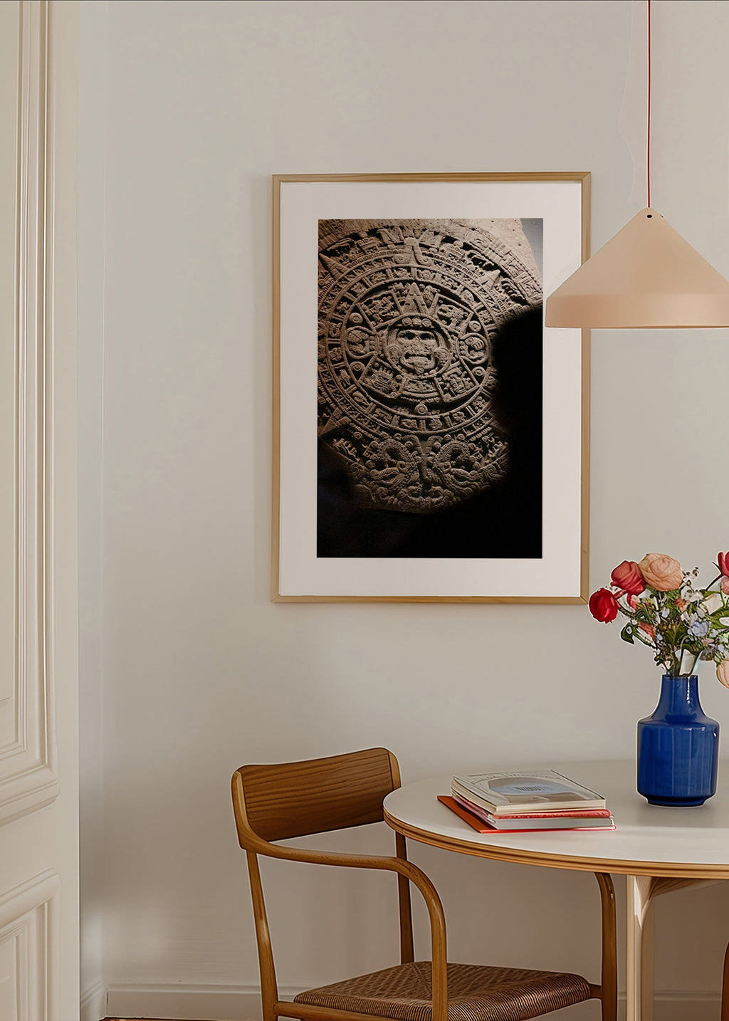 Fotografie des aztekischen Kalenders aus Stein