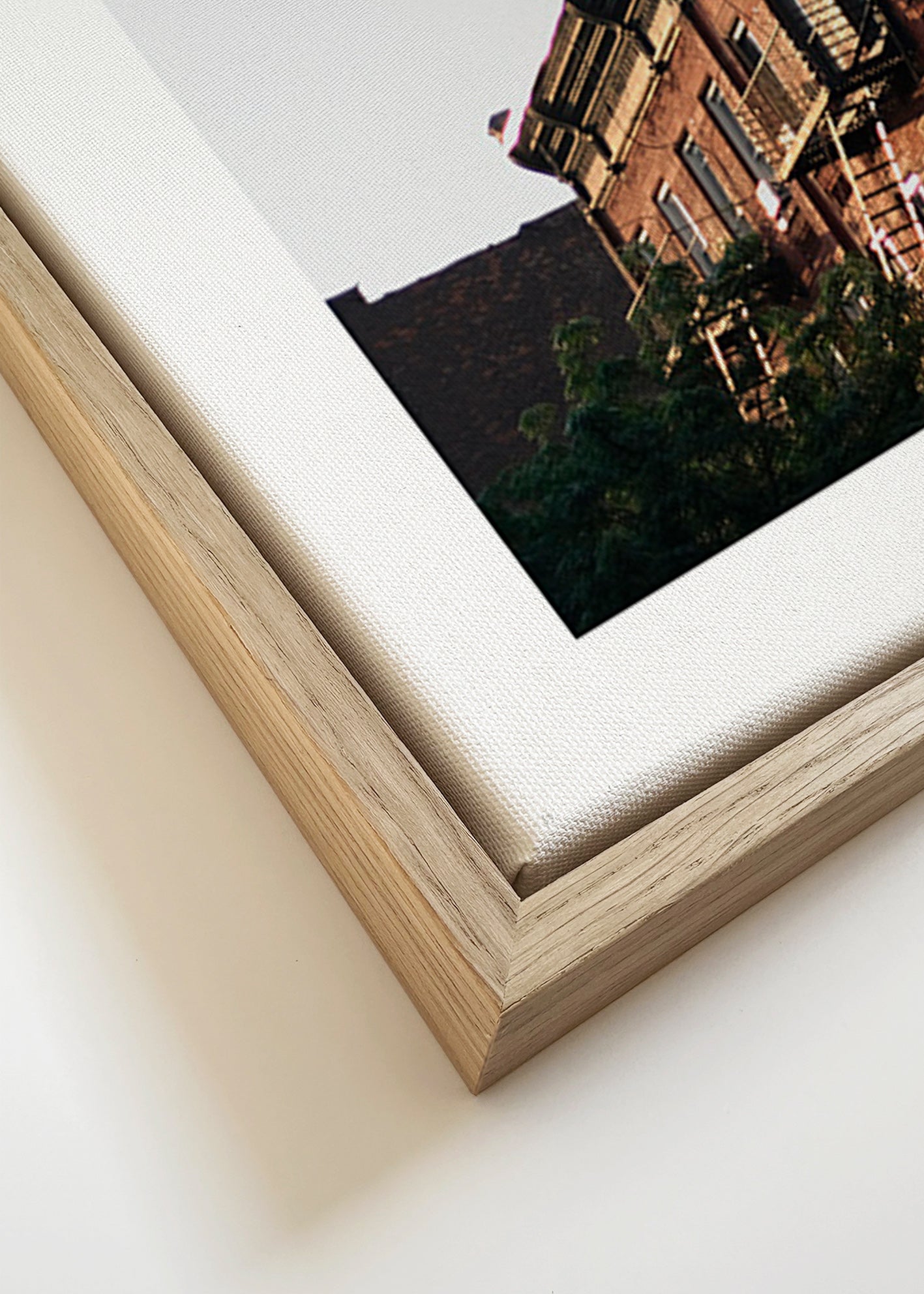 Reiseposter: New Yorker Brownstone-Fassade mit Feuertreppen