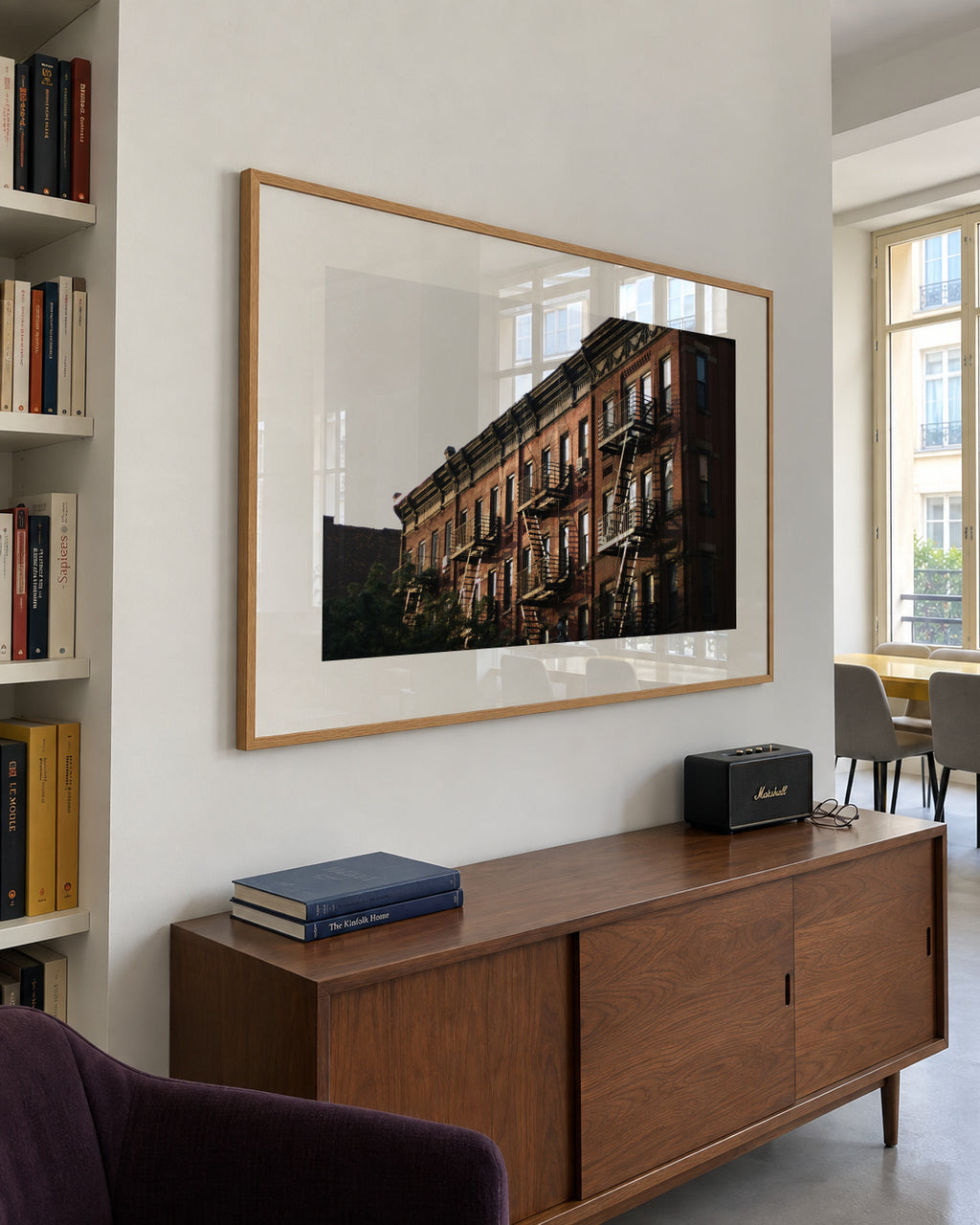 New York Brownstone - Framed poster in an interior