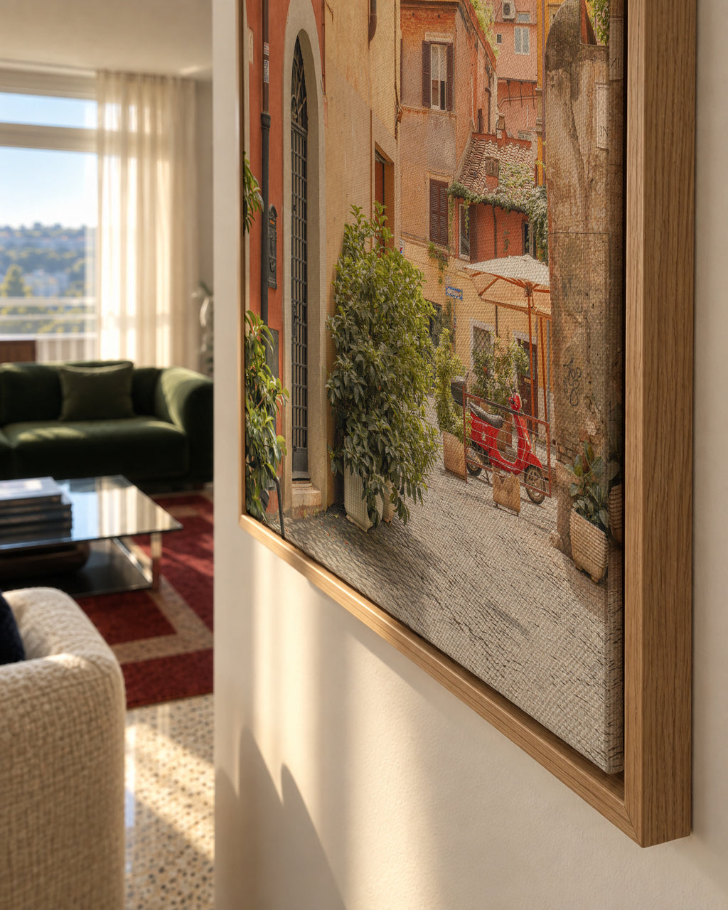 Trastevere - Framed canvas detail