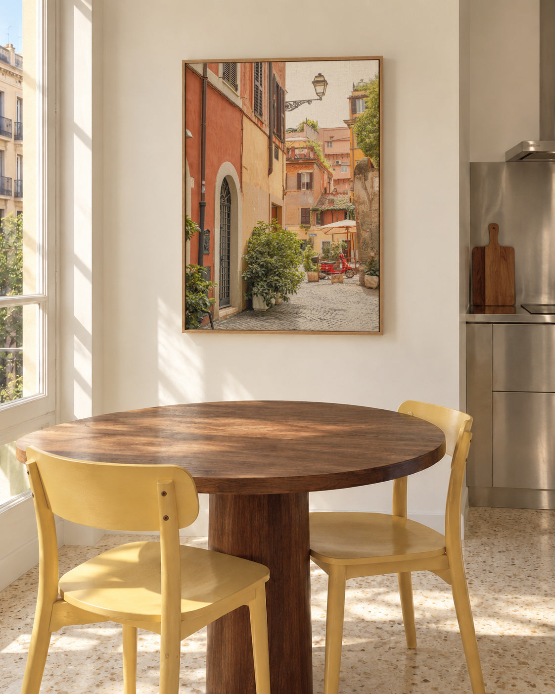 Trastevere - Framed canvas in an interior
