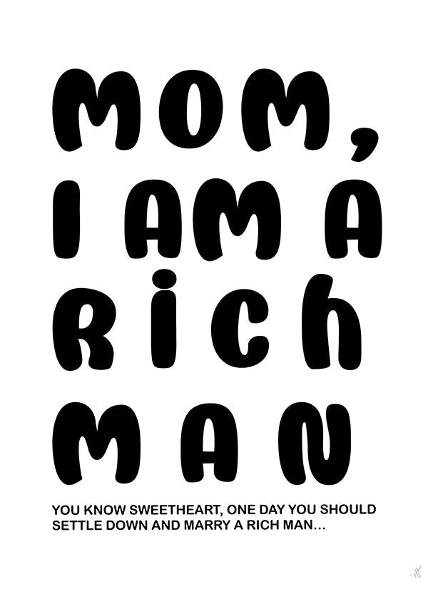 Ilustración tipográfica con texto humorístico