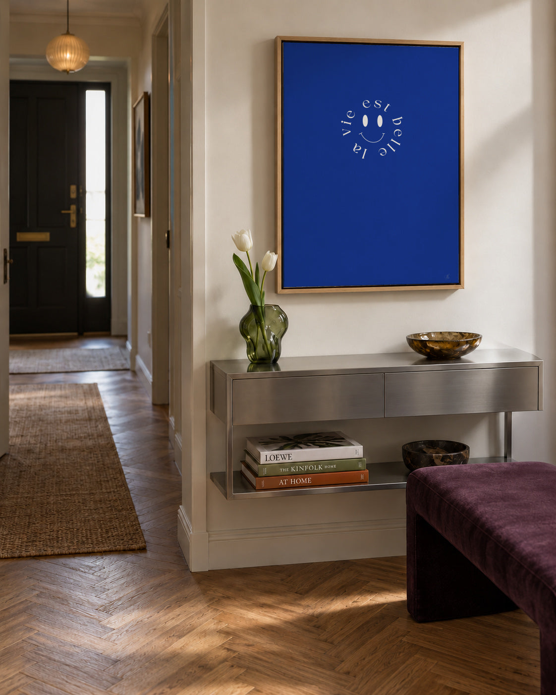 SMILE - Framed canvas in an interior