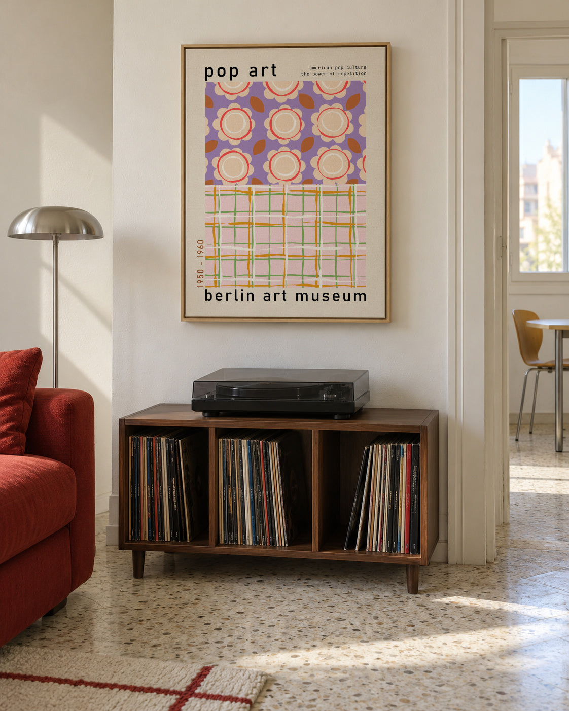 Berlin Art Museum Pop Art - Framed canvas in an interior