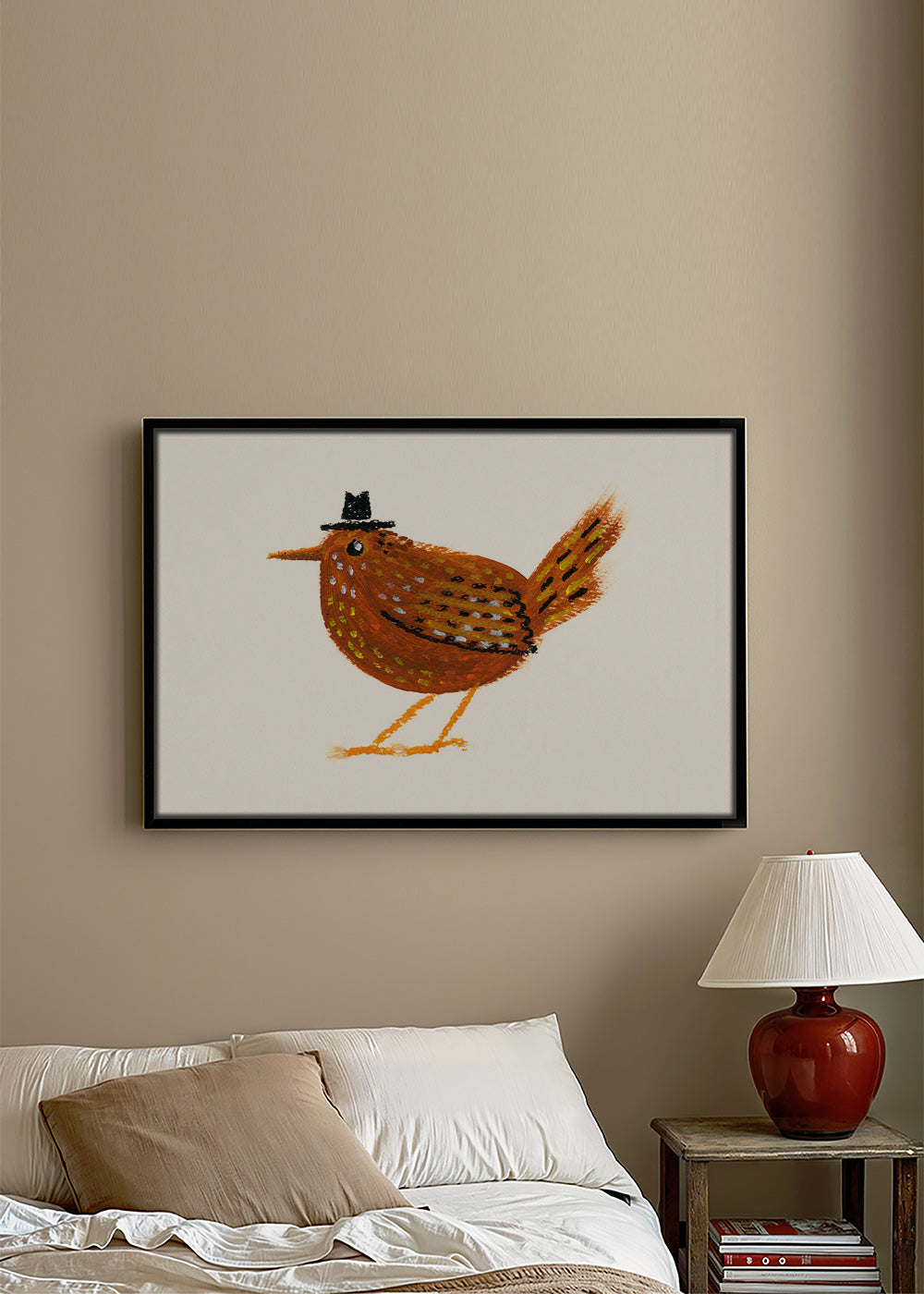 Cuadro pájaro con sombrero vaquero – Canvas2