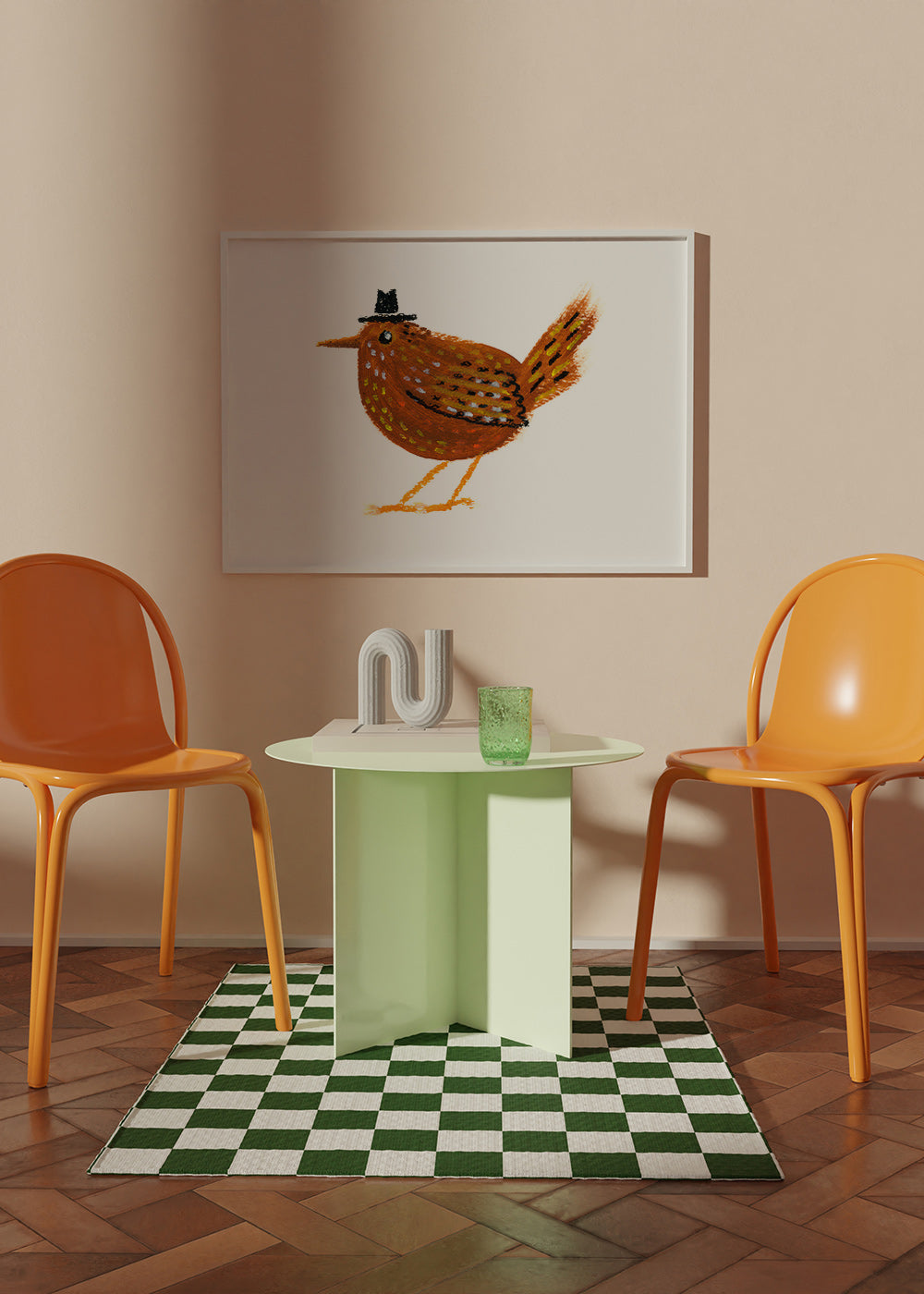 Cuadro pájaro con sombrero vaquero – Product3