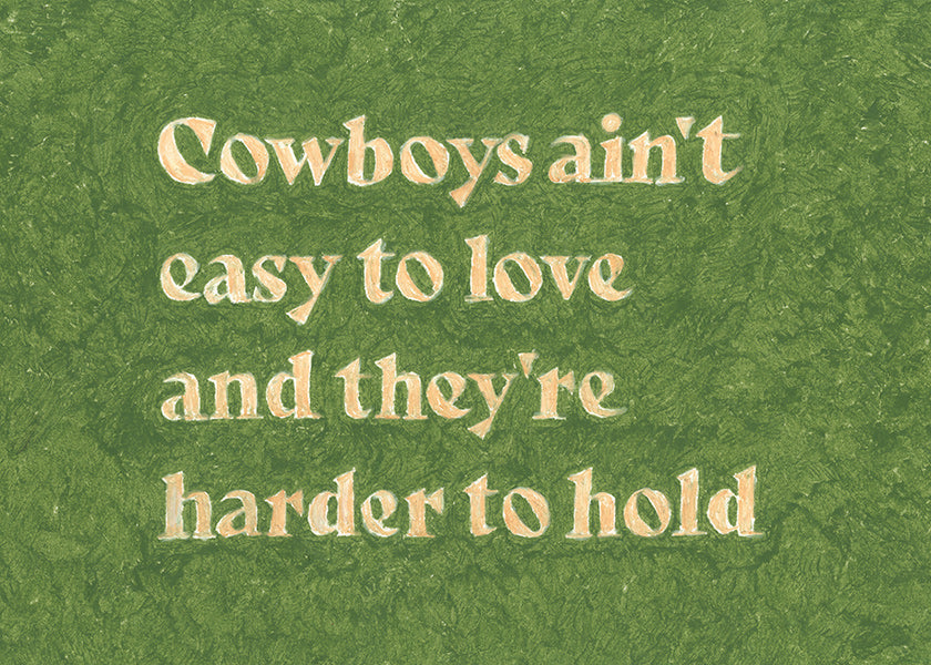 Cuadro vintage con tipografía y cita country