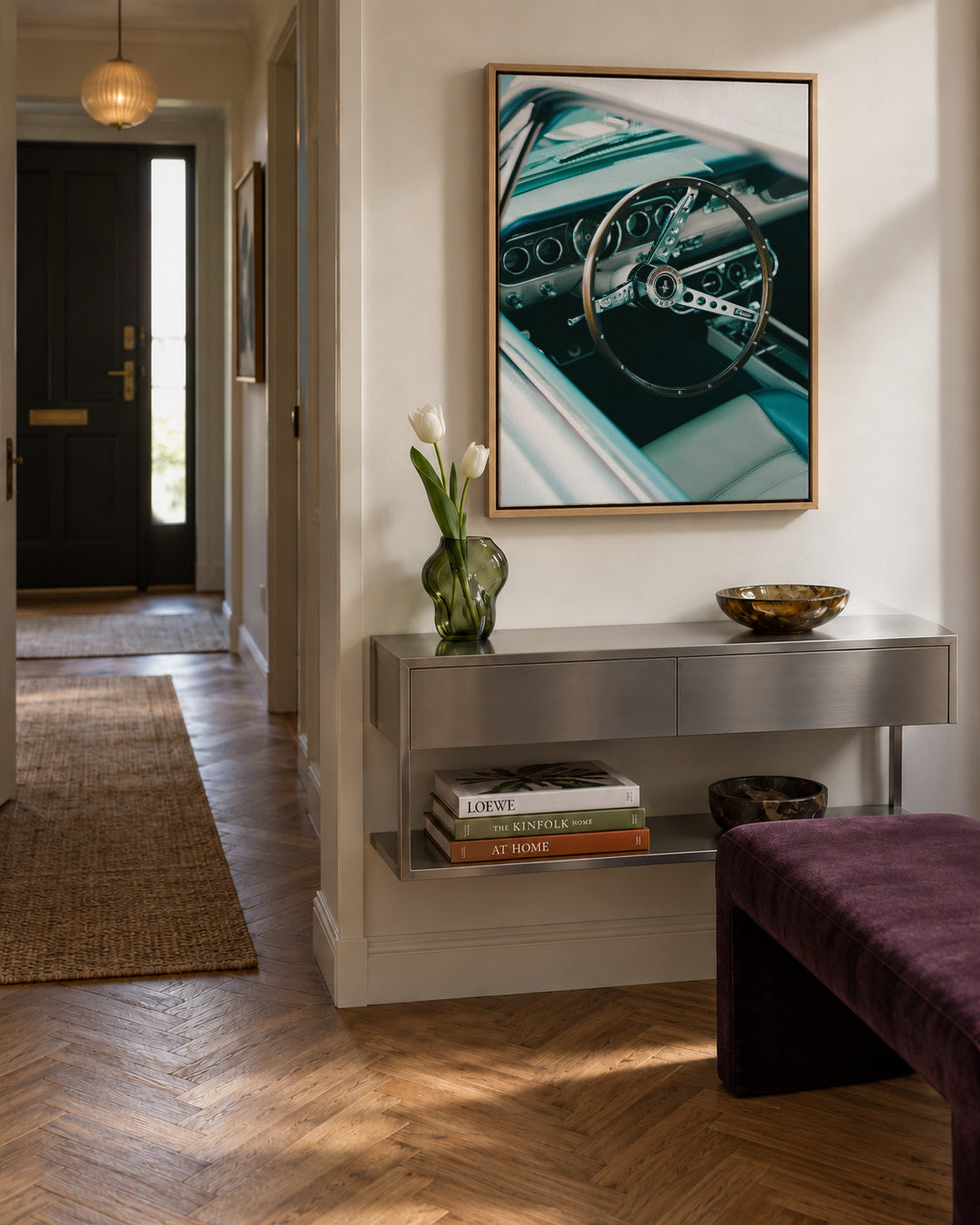 Classic Car VII - Framed canvas in an interior