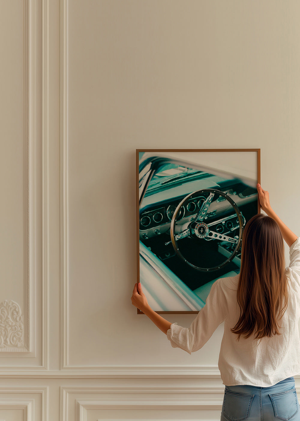 Cuadro vintage con volante clásico en primer plano – Product3