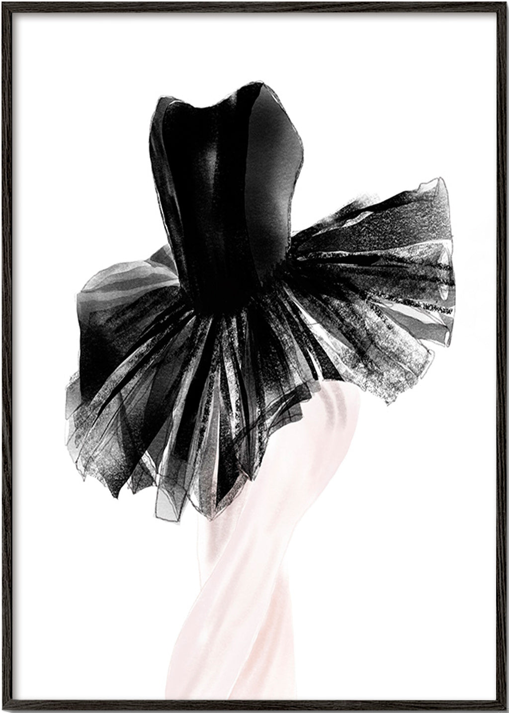 Fotografía de bailarina en tutu negro – Black Frame