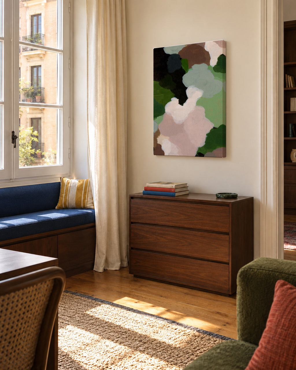 Abstract 60 - Unframed canvas in an interior