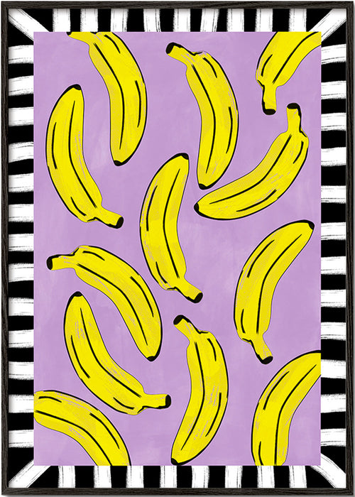 Cuadro de cocina con plátanos amarillos – Black Frame