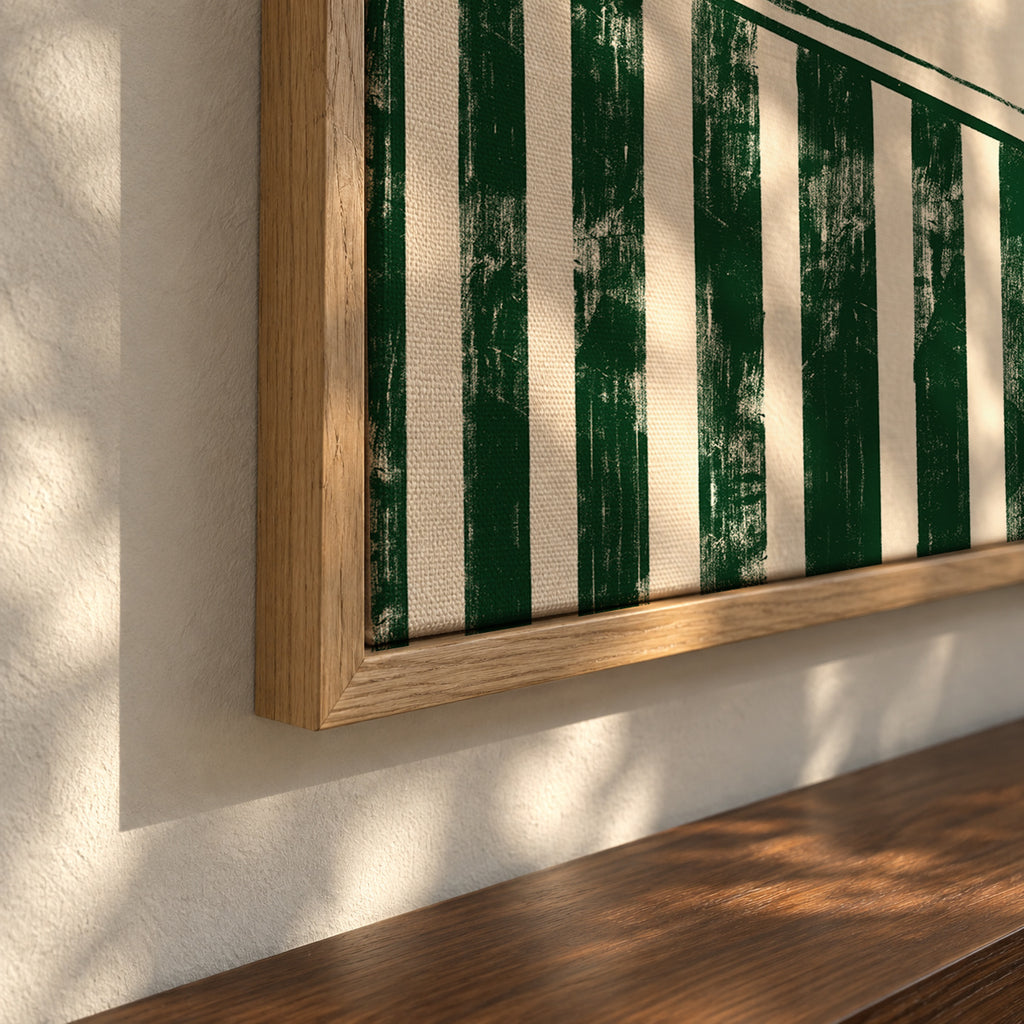 GREEN SERVED - Framed canvas detail