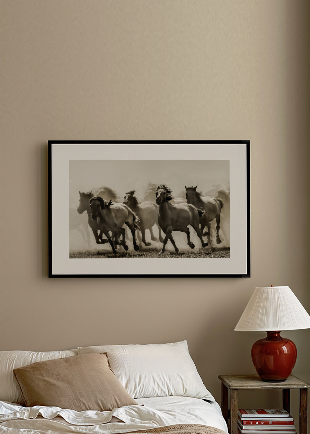 Horse - Framed poster in an interior