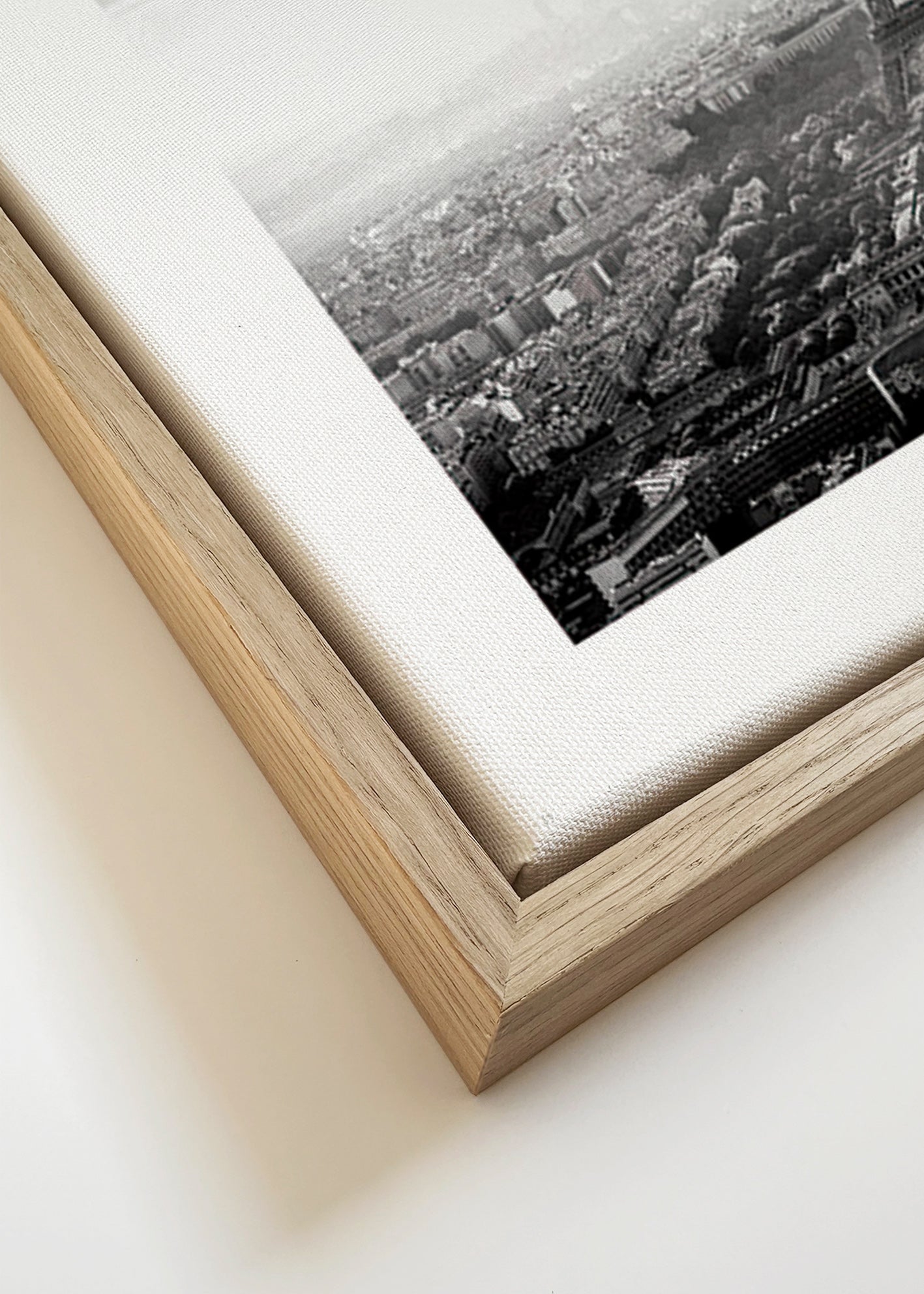 Cuadro de ciudades: París y la Torre Eiffel en blanco y negro – Canvas detail