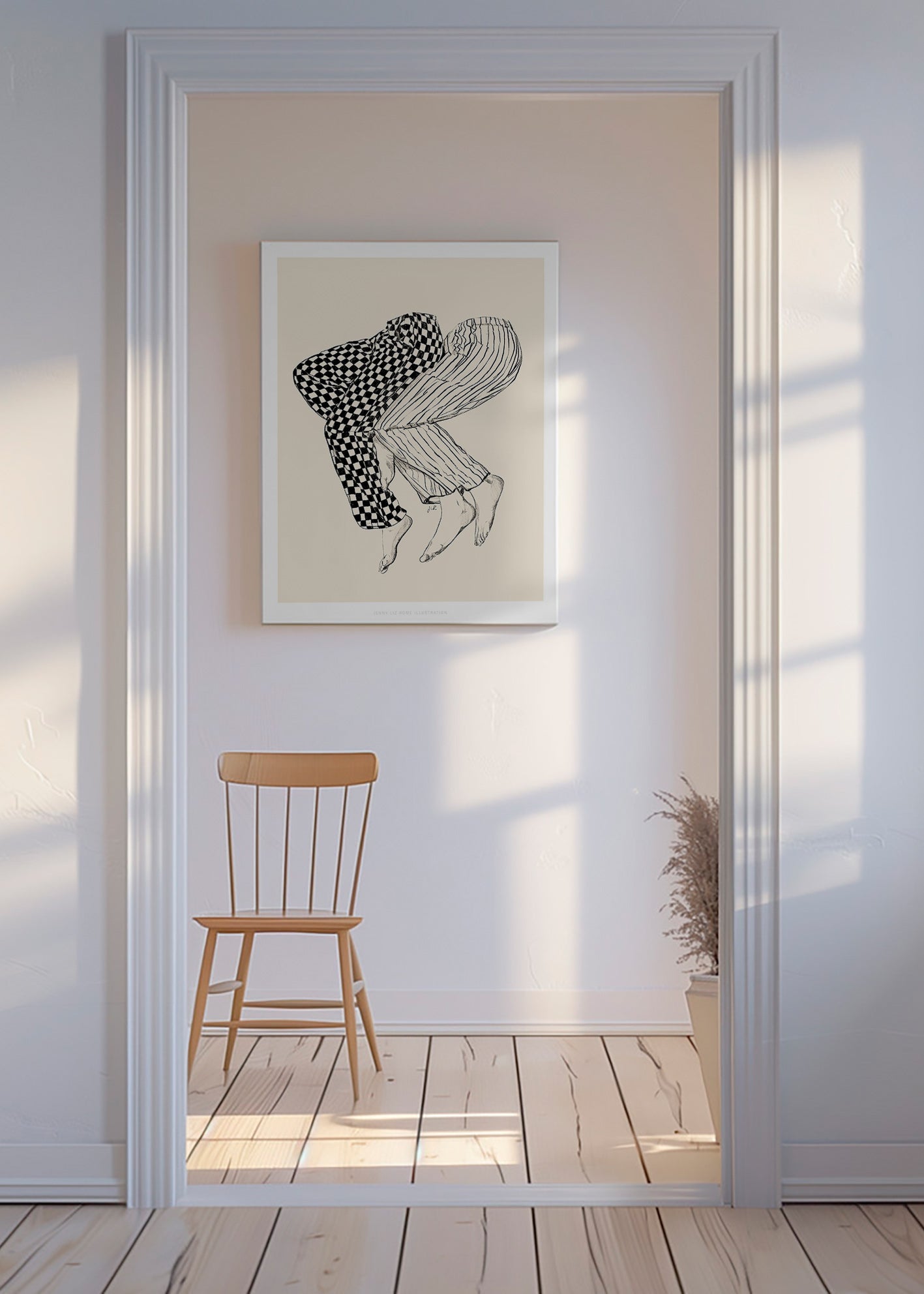 Ilustración de piernas entrelazadas – Canvas