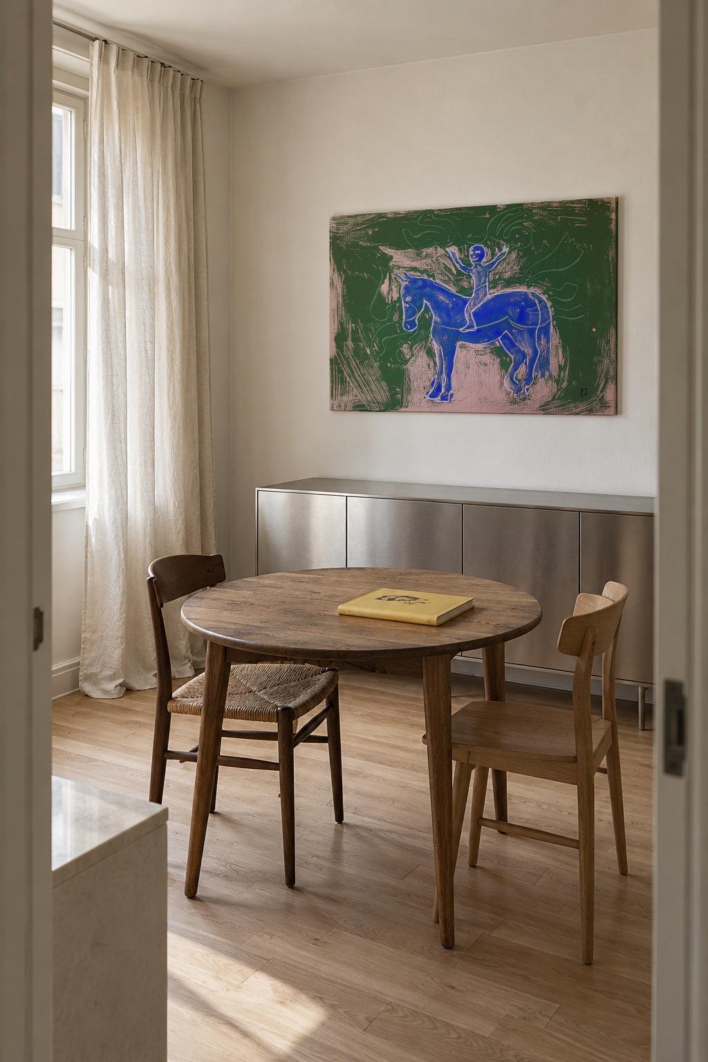 Childhood Memories II - Unframed canvas in an interior