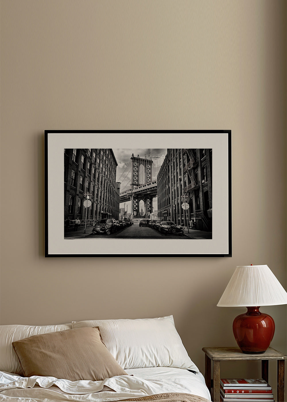 Cuadro de ciudades: Manhattan Bridge en blanco y negro – Product3