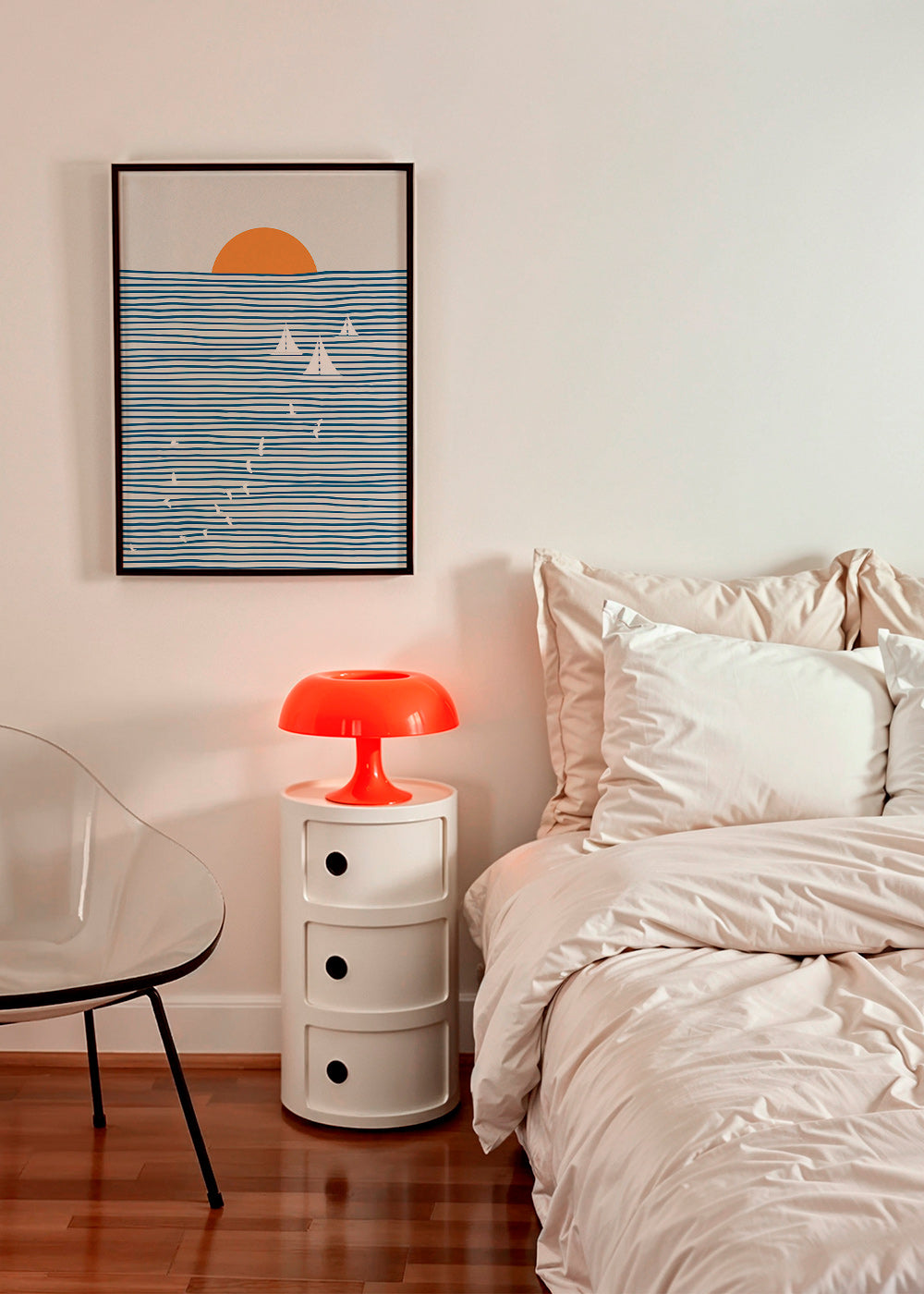 Cuadro de paisaje con velas minimalistas – Product3