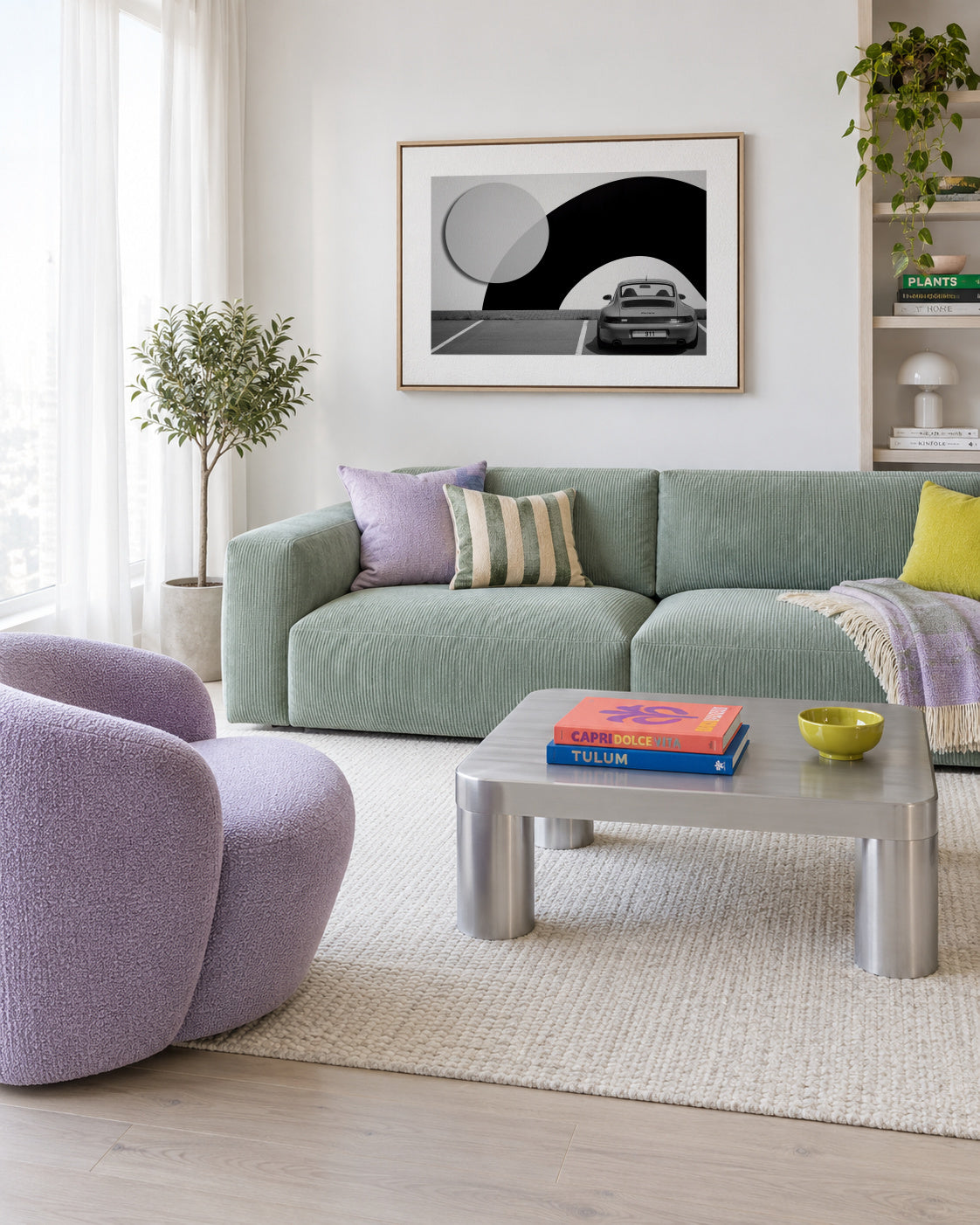 911 - Framed canvas in an interior